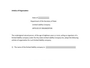 Articles of Organization