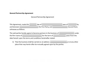 General Partnership Agreement