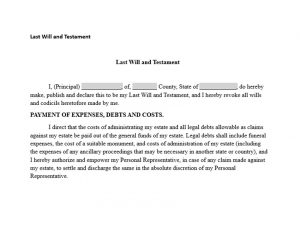 Last Will and Testament