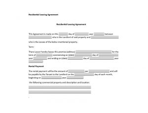 Residential Leasing Agreement