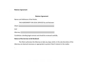Retainer Agreement